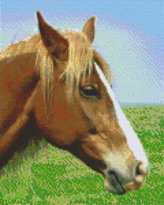 Chestnut Horse Nine [9] Baseplate Pixelhobby Mini Mosaic Art Kit